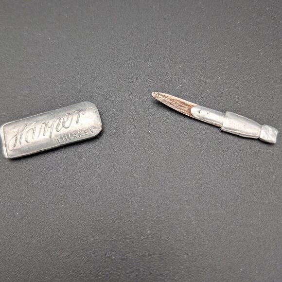 Vintage Harper Whiskey Seal Cutter Figural Bottle Advertising Mini Silver Tone - Picture 4 of 9